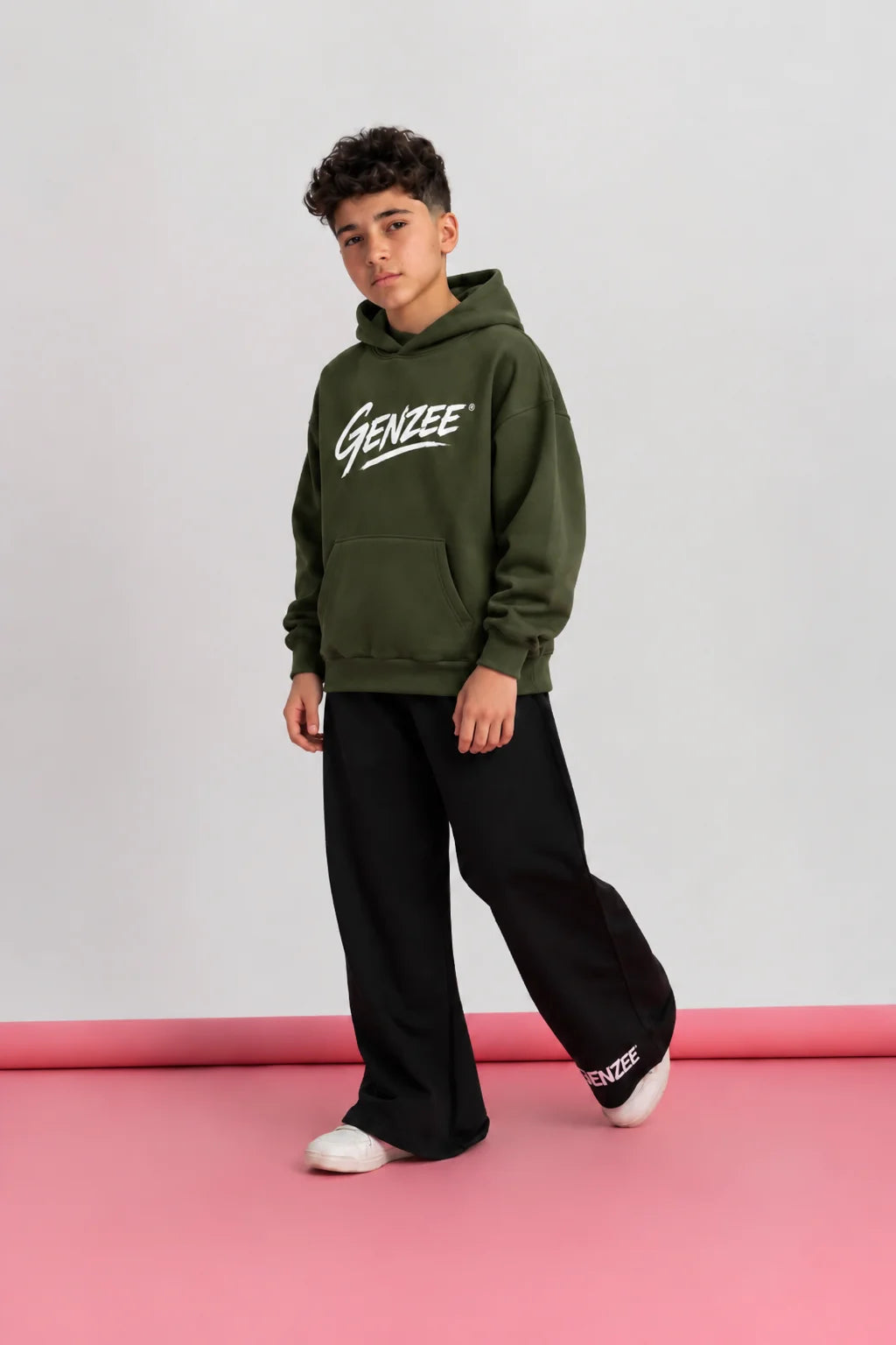 boys Hoodie - Olive