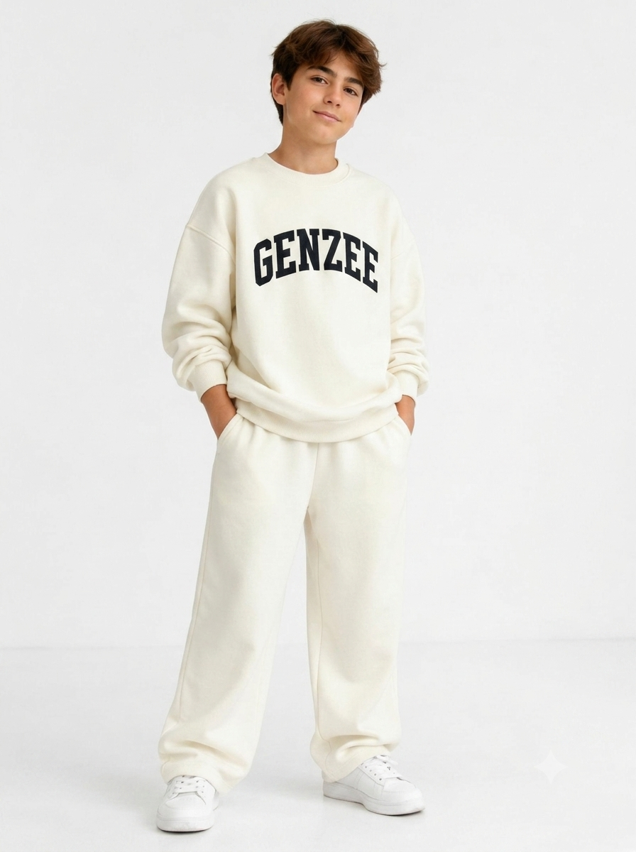 GenZee Boys Tracksuit - White